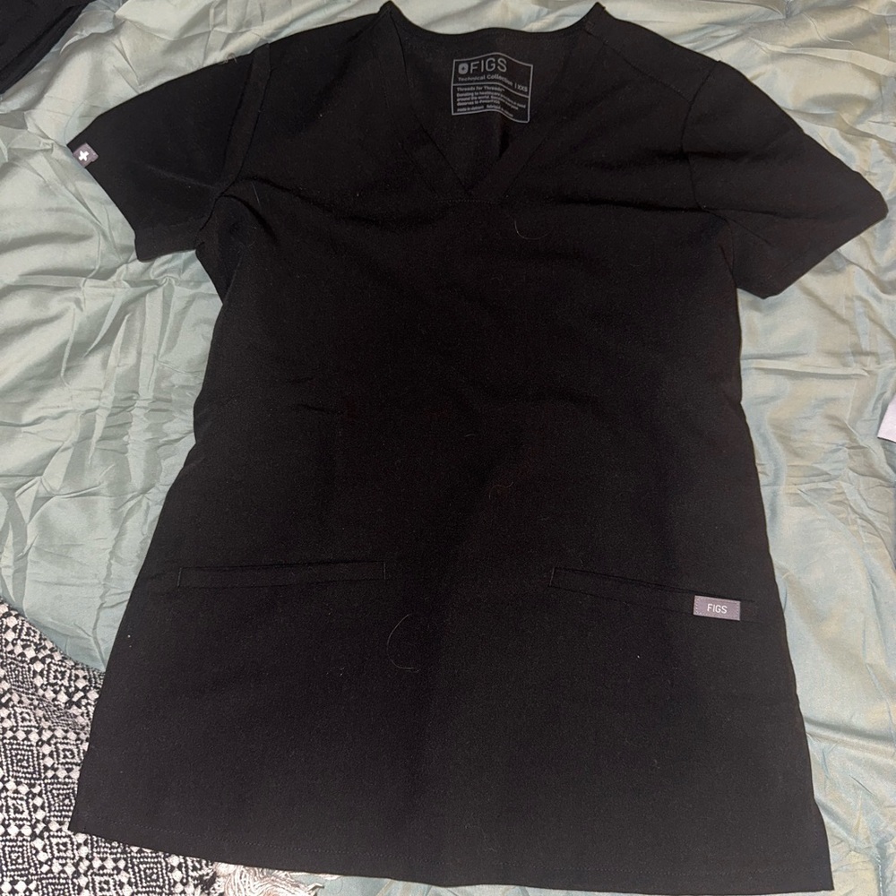 Black FIGS scrub top
